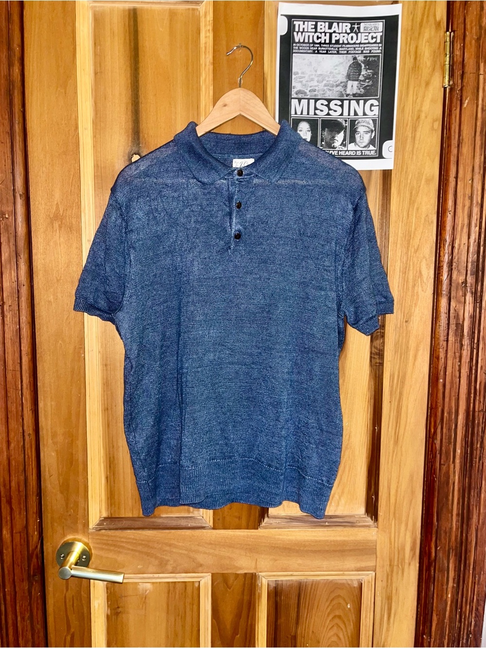 J. Crew Indigo Navy Short-Sleeve Knit Polo M NWOT